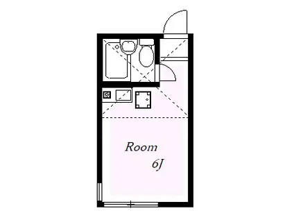 ユナイト山手ラパスの瞳(ワンルーム/1階)の間取り写真