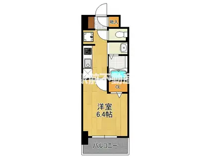 アスミール伊都(1K/7階)の間取り写真