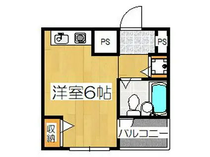 京の五条グリーンハウス(ワンルーム/7階)の間取り写真