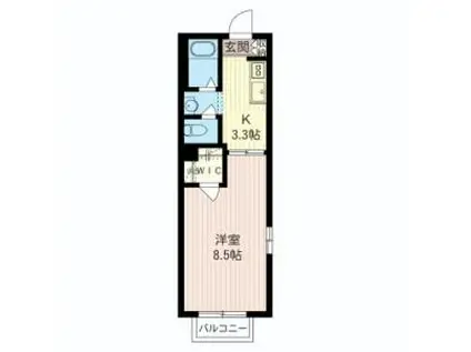 KAISER VILLA(1K/2階)の間取り写真