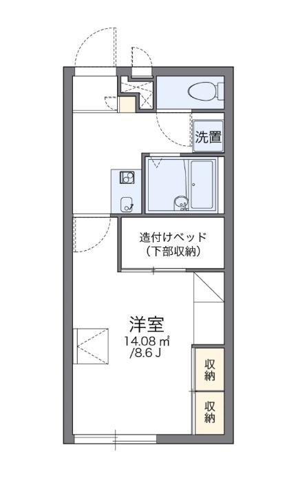 レオパレスエントラレ(1K/2階)の間取り写真