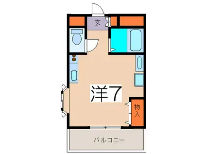 ハイムAOBADAIII(ワンルーム/4階)の間取り写真