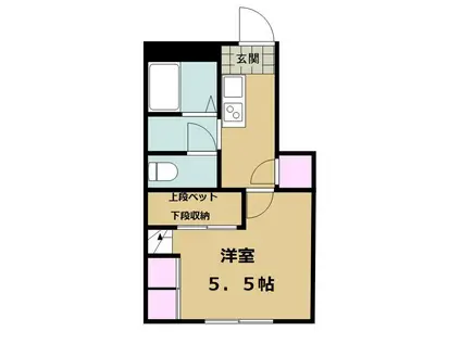 グリーンフィールド岩切C(1K/1階)の間取り写真