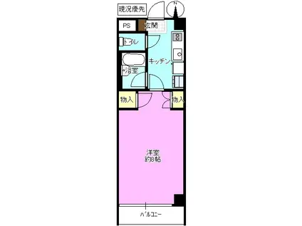 コーポソイビーン S棟(1K/3階)の間取り写真