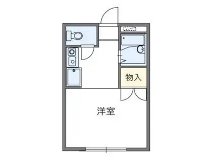 グランヴィル大宮ウエスト(ワンルーム/2階)の間取り写真