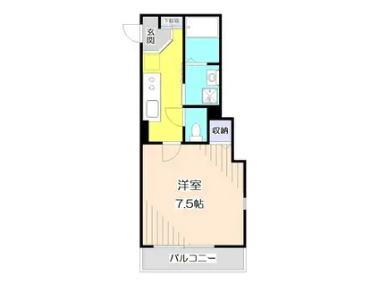 FORTEZZA所沢(1K/3階)の間取り写真