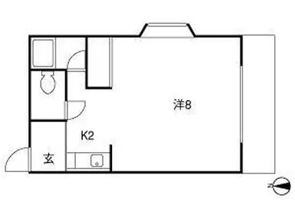 和気コーポ(ワンルーム/2階)の間取り写真
