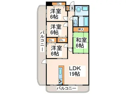 ファミリールD(4LDK/5階)の間取り写真
