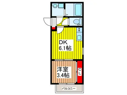 パサージュ・リコレ(1DK/1階)の間取り写真