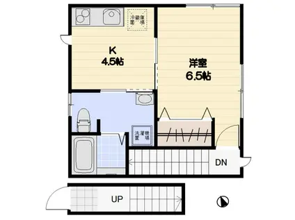 メゾンガーデン(1K/2階)の間取り写真