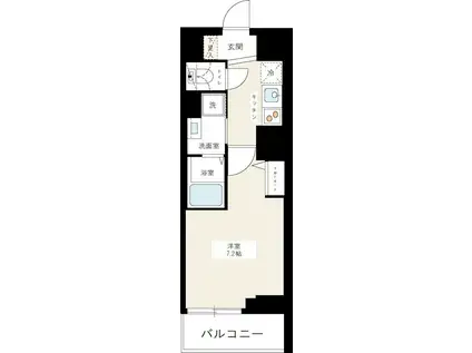 HYS三ノ輪(1K/6階)の間取り写真