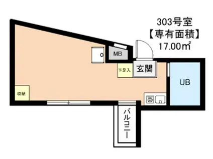 八王子南口センタービル(ワンルーム/3階)の間取り写真