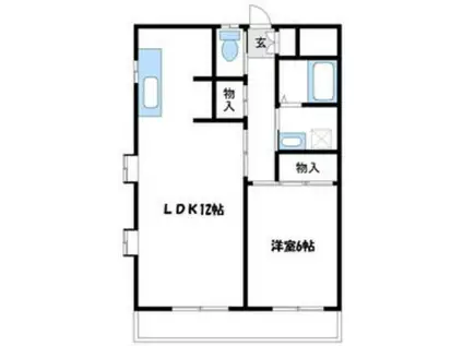 スクエアKIII(1LDK/7階)の間取り写真