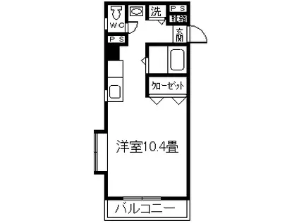 ライフイン小松原(ワンルーム/3階)の間取り写真