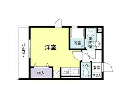 ふくわうちIV(ワンルーム/1階)の間取り写真