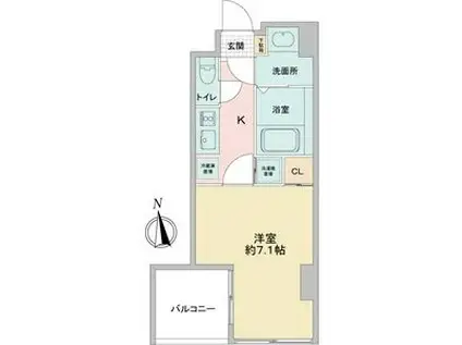 リエス鶴舞ウエスト TOWER(1K/3階)の間取り写真