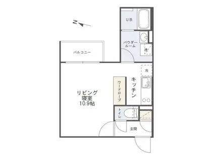 PASEO代々木(ワンルーム/2階)の間取り写真