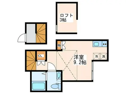 アリエス立石(ワンルーム/3階)の間取り写真