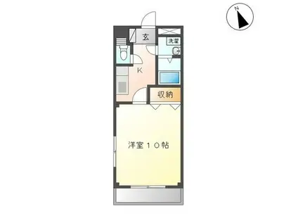 エスポアハイム(1K/1階)の間取り写真