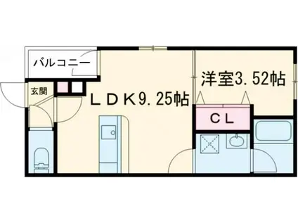 ARIVIA知立(1LDK/3階)の間取り写真