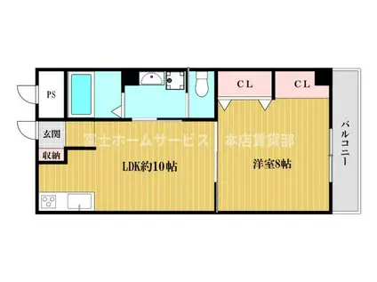 いずみハイツ苅田(1LDK/4階)の間取り写真