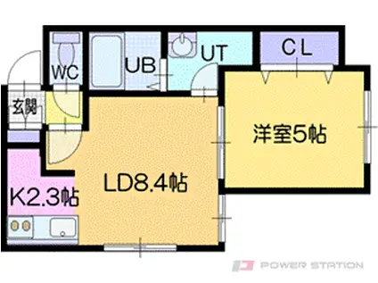 マルグリットひばりが丘(1LDK/3階)の間取り写真