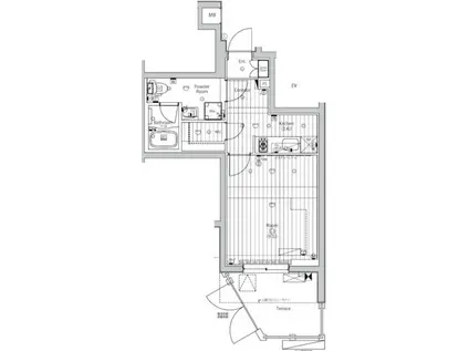 メイクスアート桜木町(1K/1階)の間取り写真