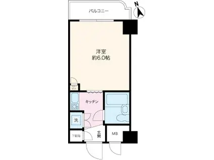 朝日蔵前プラザ(1K/6階)の間取り写真