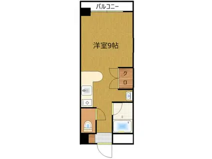 ベルガ清水(ワンルーム/5階)の間取り写真