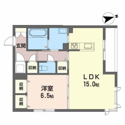 メゾンマスト一関(1LDK/1階)の間取り写真