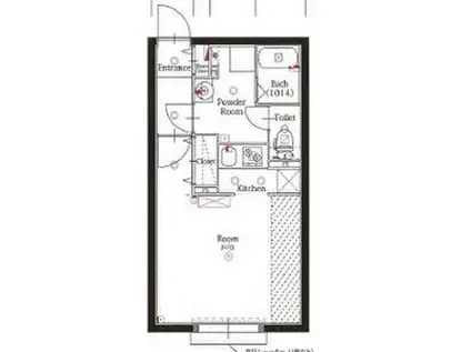 クレストタップ名古屋ウエスト(1K/3階)の間取り写真