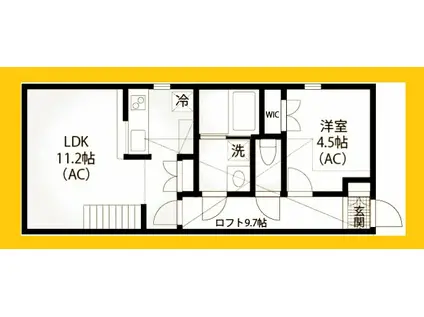 プリマ小机(1LDK/2階)の間取り写真