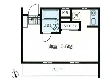 グランドレジデンス菊名(ワンルーム/5階)の間取り写真