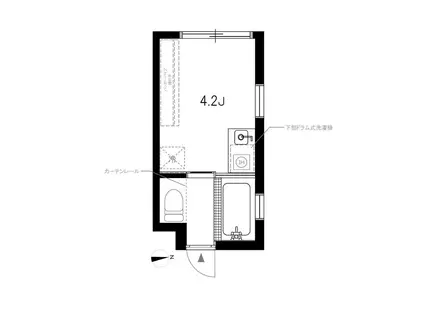 TH116(ワンルーム/2階)の間取り写真