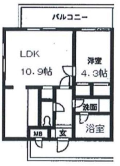 ヴェール小日向(2DK/3階)の間取り写真