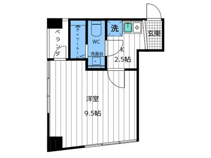 ニューパリア立川マンション(1K/3階)の間取り写真