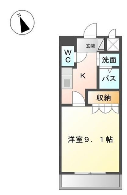 わかやま電鉄貴志川線 日前宮駅 徒歩26分 2階建 築18年(1K/1階)の間取り写真