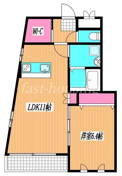 グラート善福寺(1LDK/3階)の間取り写真