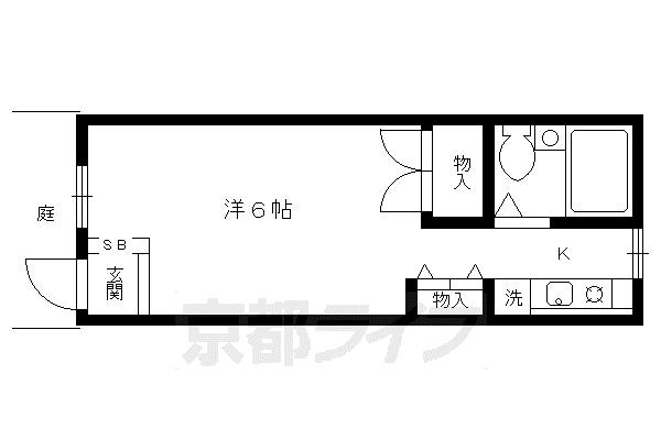 レジデンスはしば(1K/1階)の間取り写真