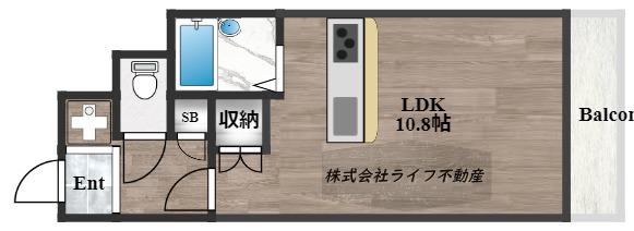 リュミエールイースト(ワンルーム/6階)の間取り写真