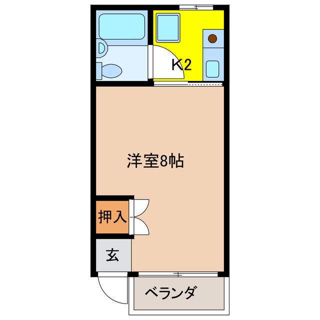 マンション小森(1K/1階)の間取り写真