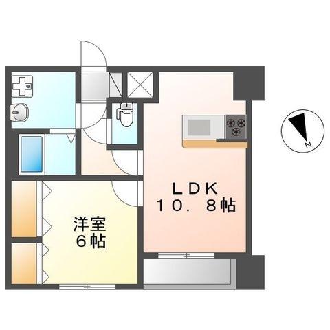 PERMANENTE(1LDK/2階)の間取り写真