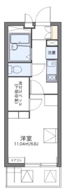 レオパレスアークハウス(1K/2階)の間取り写真