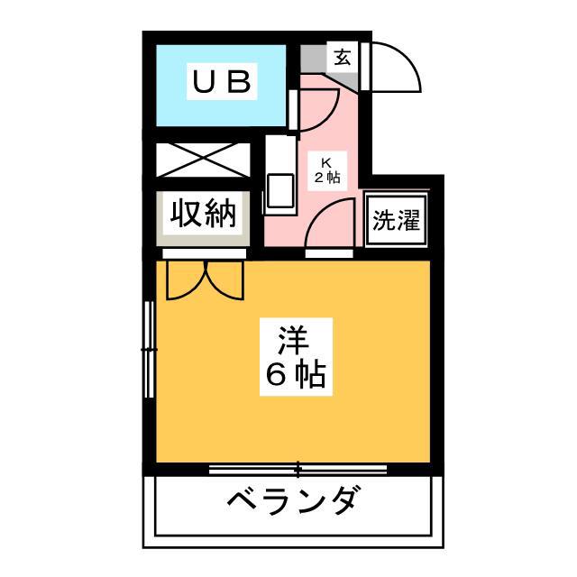 ジュネパレス平塚第17(1K/1階)の間取り写真