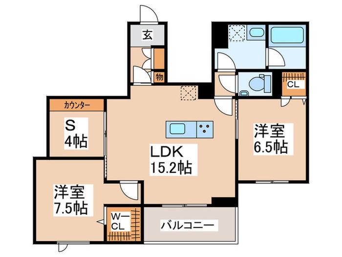 GRANDY VILLA OHTAKANOMORI II(2SLDK/3階)の間取り写真