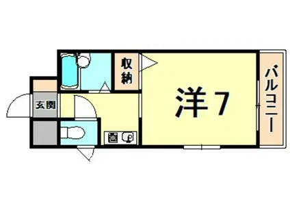 メゾン・ド・マキ(1K/3階)の間取り写真