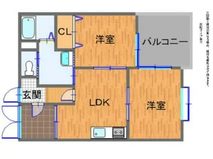 アルティエ(2LDK/1階)の間取り写真