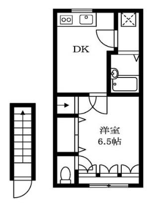ウイング古屋II(1DK/3階)の間取り写真