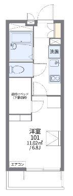 レオパレスKIVA(1K/2階)の間取り写真