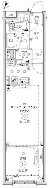 CREATIF池袋(1LDK/3階)の間取り写真